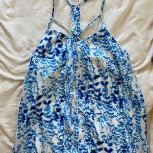 Blue and white sundress
